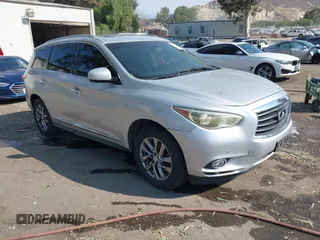 2014 Infiniti QX60 with VIN 5N1AL0MN2EC535673, listed as a IAAI auction lot 42768750 with 163,067 mi miles and . Bid and sale history available at DreamBid. Image 1.