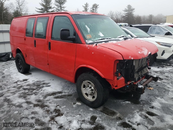 2017 Chevrolet Express Cargo Van with VIN 1GCWGAFF5H1103296, listed as a Copart auction lot 44259555 with 179,257 mi miles and Salvage Title. Bid and sale history available at carsss.com. Image 4.