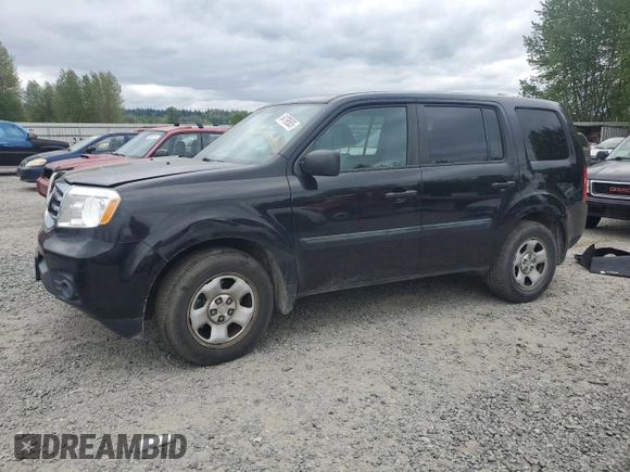 2014 Honda Pilot LX with VIN 5FNYF4H25EB030005, listed as a Copart auction lot 54799505 with 225,778 mi miles and Salvage Title. Bid and sale history available at DreamBid. Image 1.