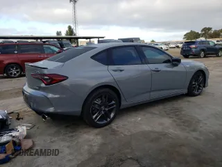 2024 Acura TLX w/A-Spec Package with VIN 19UUB6F59RA000539, listed as a Copart auction lot 77465054 with 4,739 mi miles and Salvage Title. Bid and sale history available at carsss.com. Image 3.