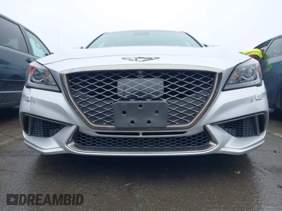 2019 Genesis G80 3.8L with VIN KMTFN4JE5KU327178, listed as a IAAI auction lot 41577373 with 57,032 mi miles. Bid and sale history available at carsss.com. Image 12.