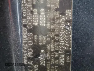 2005 Kia Amanti z VIN KNALD124055070757, wystawiony jako Copart lot #50641415 z przebiegiem 135 548 mil mil oraz Szkoda całkowita • Salvage title. Historia ofert i sprzedaży dostępna na DreamBid. Obrazek 12.