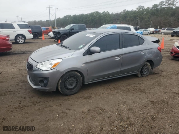 2020 Mitsubishi Mirage G4 ES with VIN ML32F3FJ4LHF07794, listed as a Copart auction lot 88760955 with 86,592 mi miles and Salvage Title. Bid and sale history available at carsss.com. Image 1.