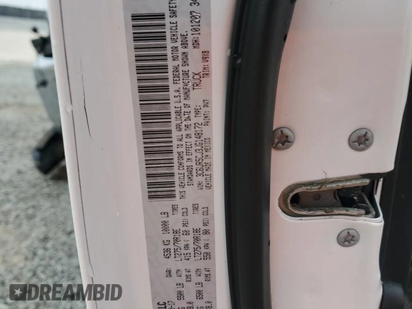 2018 Ram 2500 Tradesman with VIN 3C6UR5CJ3JG148172, listed as a Copart auction lot 46089165 with 53,957 mi miles and Salvage title. Bid and sale history available at DreamBid. Image 12.