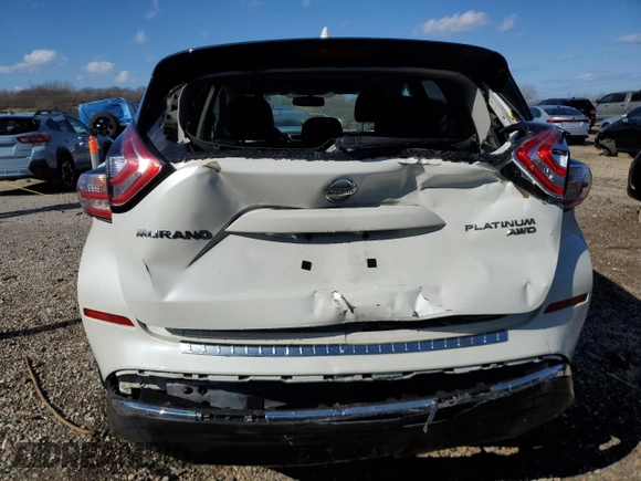 2017 Nissan Murano SL with VIN 5N1AZ2MH8HN189108, listed as a Copart auction lot 50389875 with 143,607 mi miles and Salvage Title. Bid and sale history available at carsss.com. Image 6.