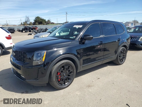 2022 Kia Telluride SX with VIN 5XYP5DHCXNG212623, listed as a Copart auction lot 50203915 with 30,950 mi miles and Salvage title. Bid and sale history available at DreamBid. Image 1.