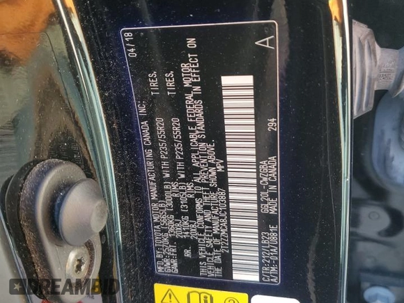 2018 Lexus RX with VIN 2T2ZZMCA8JC103887, listed as a Copart auction lot 47396135 with 63,989 mi miles and Salvage Title. Bid and sale history available at carsss.com. Image 14.