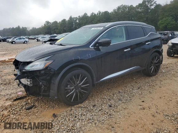 2020 Nissan Murano SL z VIN 5N1AZ2CJ0LN141096, wystawiony jako Copart lot #44398345 z przebiegiem 63 128 mil mil oraz Czysty tytuł • Clean title. Historia ofert i sprzedaży dostępna na DreamBid. Obrazek 1.