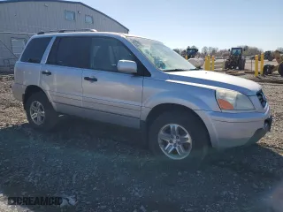 2004 Honda Pilot EX with VIN 2HKYF18644H593063, listed as a Copart auction lot 49032505 with 156,596 mi miles and Salvage Title. Bid and sale history available at carsss.com. Image 4.