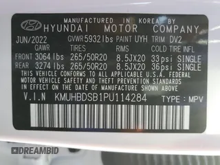 2023 Genesis GV80 z VIN KMUHBDSB1PU114284, wystawiony jako Copart lot #85331914 z przebiegiem 73 334 mil mil oraz Szkoda całkowita • Salvage title. Historia ofert i sprzedaży dostępna na DreamBid. Obrazek 14.
