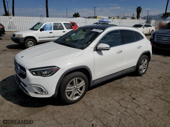 2021 Mercedes-Benz GLA with VIN W1N4N4GB7MJ170107, listed as a Copart auction lot 47322115 with 46,304 mi miles and Salvage Title. Bid and sale history available at carsss.com. Image 1.