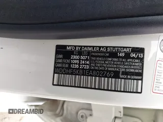 2014 Mercedes-Benz E 350 Sport with VIN WDDHF5KB1EA802769, listed as a IAAI auction lot 42426848 with 191,057 mi miles and . Bid and sale history available at DreamBid. Image 9.