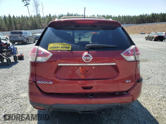 2015 Nissan Rogue SV with VIN 5N1AT2MT7FC825824, listed as a Copart auction lot 50576015 with 134,242 mi miles and Salvage Title. Bid and sale history available at carsss.com. Image 6.