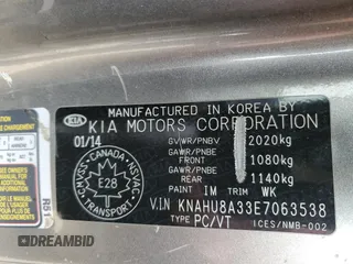 2014 Kia Rondo EX with VIN KNAHU8A33E7063538, listed as a Copart auction lot 68336724 with 139,204 mi miles and Clean Title. Bid and sale history available at carsss.com. Image 12.