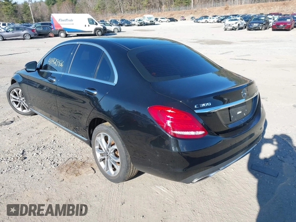 2017 Mercedes-Benz C 300 with VIN 55SWF4KB4HU206545, listed as a IAAI auction lot 41429426 with 92,107 mi miles and . Bid and sale history available at carsss.com. Image 3.