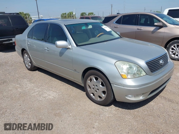 2001 Lexus LS 430 with VIN JTHBN30F510043149, listed as a IAAI auction lot 41933952 with 179,655 mi miles. Bid and sale history available at carsss.com. Image 1.