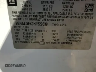 2017 Chevrolet Equinox Premier with VIN 2GNALDEK0H1529839, listed as a Copart auction lot 83796064 with 157,076 mi miles and Salvage Title. Bid and sale history available at carsss.com. Image 15.