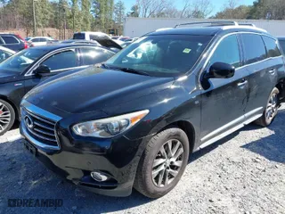 2014 Infiniti QX60 with VIN 5N1AL0MM4EC502696, listed as a IAAI auction lot 41801112 with 119,135 mi miles. Bid and sale history available at carsss.com. Image 2.