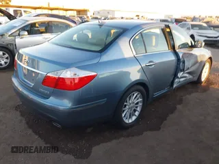 2009 Hyundai Genesis with VIN KMHGC46E19U043618, listed as a IAAI auction lot 41675082 with 108,568 mi miles and . Bid and sale history available at DreamBid. Image 4.