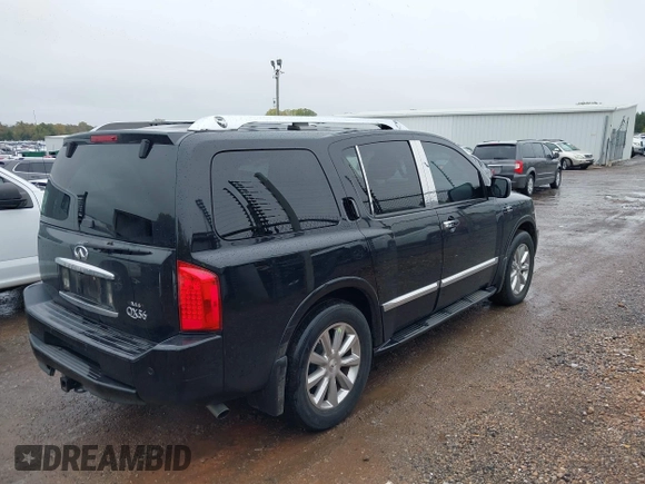 2008 Infiniti QX56 with VIN 5N3AA08D98N902382, listed as a IAAI auction lot 40817424 with 178,284 mi miles. Bid and sale history available at carsss.com. Image 4.