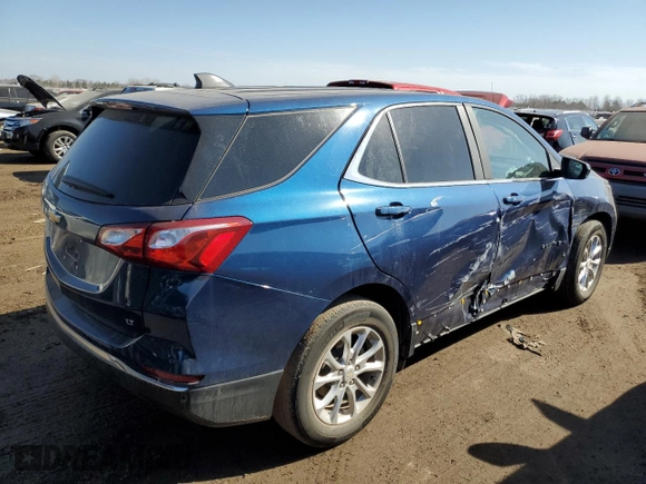 2021 Chevrolet Equinox LT with VIN 3GNAXKEV9ML392797, listed as a Copart auction lot 48789045 with 47,156 mi miles and Salvage Title. Bid and sale history available at DreamBid. Image 3.