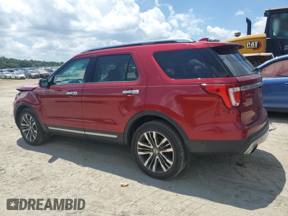 2016 Ford Explorer Platinum with VIN 1FM5K8HTXGGB49137, listed as a Copart auction lot 60952975 with 95,555 mi miles and Salvage title. Bid and sale history available at DreamBid. Image 2.