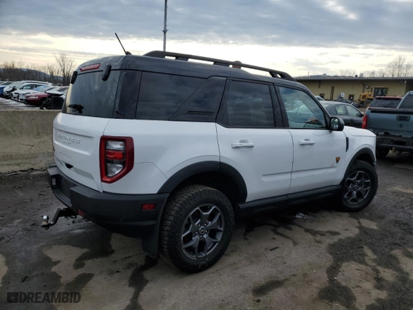 2023 Ford Bronco Sport Badlands with VIN 3FMCR9D90PRD25429, listed as a Copart auction lot 46217595 with 68,842 mi miles and Salvage Title. Bid and sale history available at carsss.com. Image 3.