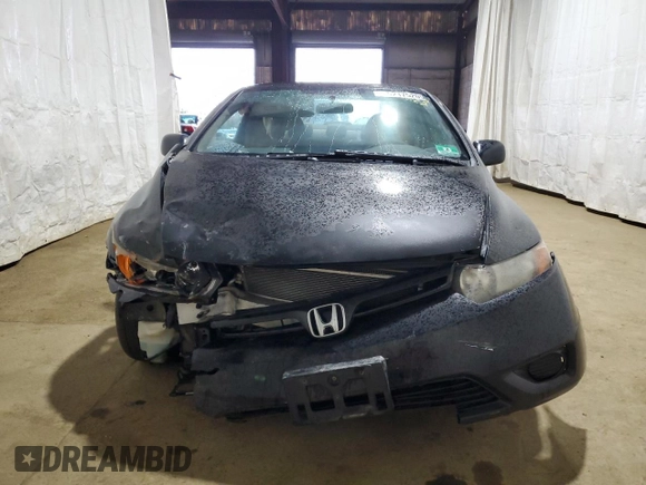 2007 Honda Civic Cpe LX with VIN 2HGFG12627H569646, listed as a Copart auction lot 52175205 with 167,842 mi miles and Salvage Title. Bid and sale history available at carsss.com. Image 5.