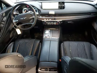 2021 Genesis G80 Prestige with VIN KMTGC4SD0MU045484, listed as a Copart auction lot 82668513 with 47,742 mi miles and . Bid and sale history available at carsss.com. Image 8.