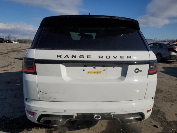 2020 Land Rover Range Rover Sport SVR with VIN SALWZ2RE8LA744530, listed as a Copart auction lot 41505315 with 33,128 mi miles and Salvage Title. Bid and sale history available at carsss.com. Image 6.