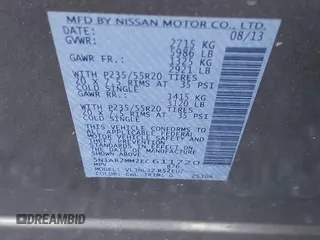 2014 Nissan Pathfinder S with VIN 5N1AR2MM2EC611720, listed as a IAAI auction lot 41863203 with 241,234 mi miles. Bid and sale history available at carsss.com. Image 9.