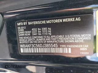 2013 BMW 3 Series 328i xDrive with VIN WBAKF3C56DJ385545, listed as a IAAI auction lot 40735031 with 156,826 mi miles. Bid and sale history available at carsss.com. Image 9.