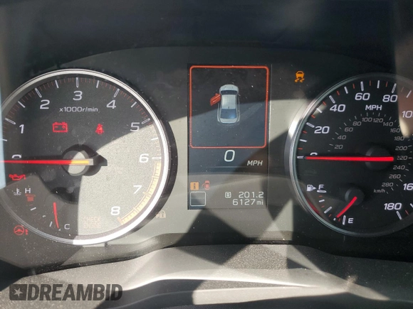 2023 Subaru WRX with VIN JF1VBAA61P9817482, listed as a Copart auction lot 74852794 with 6,127 mi miles and Salvage title. Bid and sale history available at DreamBid. Image 9.