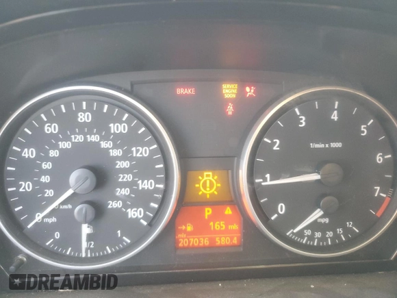 2006 BMW 3 Series 325i with VIN WBAVB13586KX43481, listed as a Copart auction lot 78620534 with 207,036 mi miles and Salvage title. Bid and sale history available at DreamBid. Image 9.