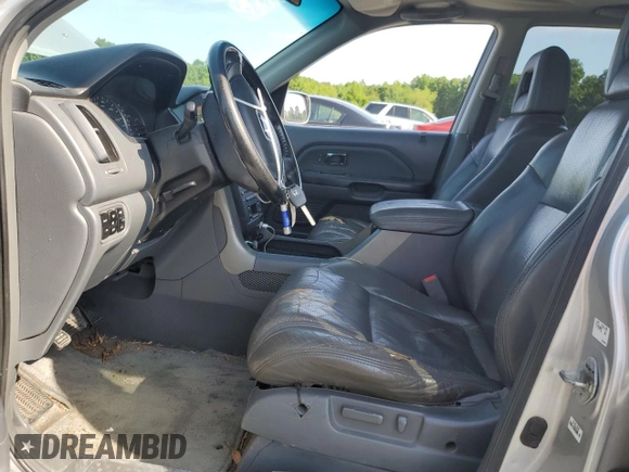 2005 Honda Pilot EX-L with VIN 2HKYF18505H500452, listed as a Copart auction lot 57552535 with 282,733 mi miles and Salvage title. Bid and sale history available at DreamBid. Image 7.