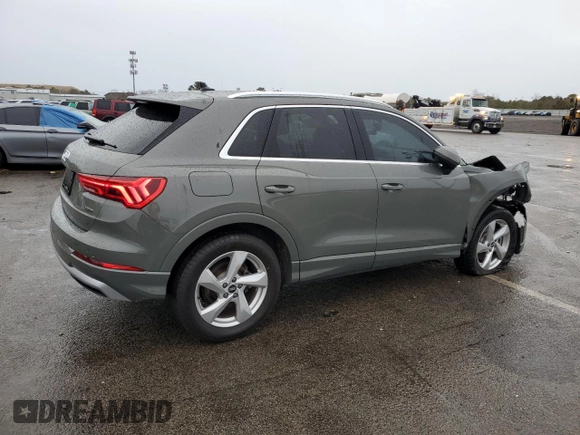 2021 Audi Q3 Premium with VIN WA1AUCF35M1117045, listed as a Copart auction lot 69658452 with 9,015 mi miles. Bid and sale history available at carsss.com. Image 3.