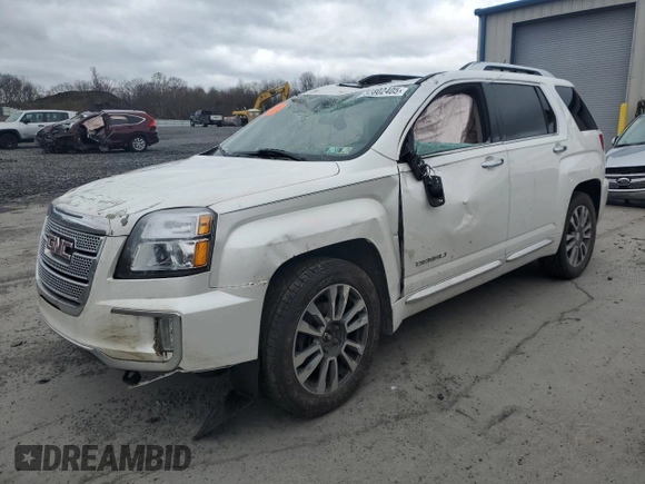 2016 GMC Terrain Denali z VIN 2GKFLRE32G6146804, wystawiony jako Copart lot #52802405 z przebiegiem Nie podano mil oraz Szkoda całkowita • Salvage title. Historia ofert i sprzedaży dostępna na DreamBid. Obrazek 1.