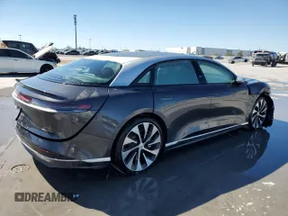 2023 Lucid Air Grand Touring with VIN 50EA1GBA1PA005532, listed as a Copart auction lot 76828684 with 0 mi miles and Non Repairable. Bid and sale history available at carsss.com. Image 3.