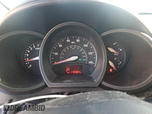 2016 Kia Rio LX with VIN KNADM4A32G6645016, listed as a Copart auction lot 86281424 with 119,384 mi miles and Salvage Title. Bid and sale history available at carsss.com. Image 9.