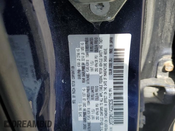 2010 Mazda CX-9 Touring with VIN JM3TB3MV1A0223039, listed as a Copart auction lot 62138735 with 169,257 mi miles and Salvage title. Bid and sale history available at DreamBid. Image 14.