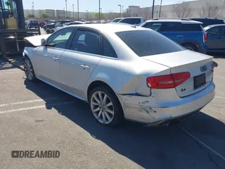 2014 Audi A4 Premium with VIN WAUAFAFL9EN024282, listed as a IAAI auction lot 41653451 with 120,142 mi miles. Bid and sale history available at carsss.com. Image 3.
