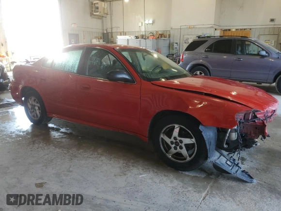 2004 Pontiac Grand Am SE1 with VIN 1G2NF52E04C245870, listed as a Copart auction lot 74183974 with 0 mi miles and Non Repairable. Bid and sale history available at carsss.com. Image 4.