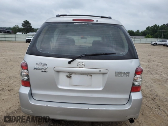 2005 Mazda MPV LX with VIN JM3LW28J450546738, listed as a Copart auction lot 57106865 with 152,316 mi miles and Clean title. Bid and sale history available at DreamBid. Image 6.