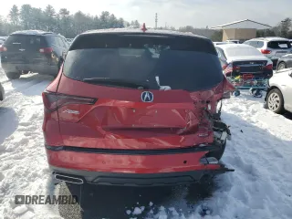 2023 Acura MDX w/A-Spec Package with VIN 5J8YE1H0XPL027358, listed as a Copart auction lot 43131555 with 21,767 mi miles and Salvage Title. Bid and sale history available at DreamBid. Image 6.