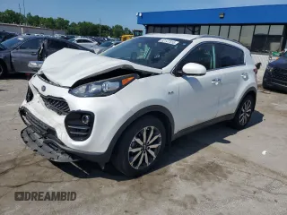 2017 Kia Sportage EX with VIN KNDPNCAC4H7245574, listed as a Copart auction lot 62147555 with 135,244 mi miles and Salvage title. Bid and sale history available at DreamBid. Image 1.