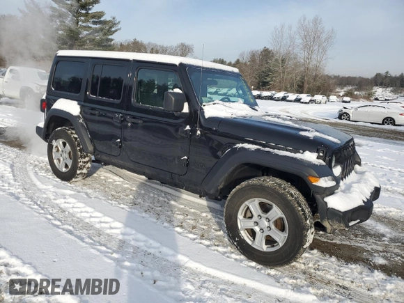 2022 Jeep Wrangler Unlimited Willys Sport with VIN 1C4HJXDN0NW207099, listed as a Copart auction lot 43395805 with 55,529 mi miles and Salvage Title. Bid and sale history available at DreamBid. Image 4.