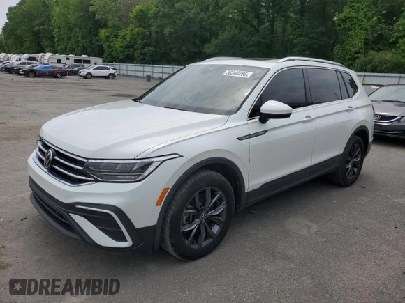 2023 Volkswagen Tiguan SE with VIN 3VVNB7AX9PM029204, listed as a Copart auction lot 58340285 with 13,693 mi miles and Salvage title. Bid and sale history available at DreamBid. Image 1.