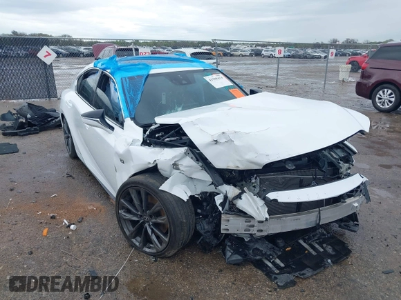 2023 Lexus IS 350 F Sport with VIN JTHGZ1B27P5071491, listed as a IAAI auction lot 41908414 with 24,622 mi miles and . Bid and sale history available at DreamBid. Image 1.