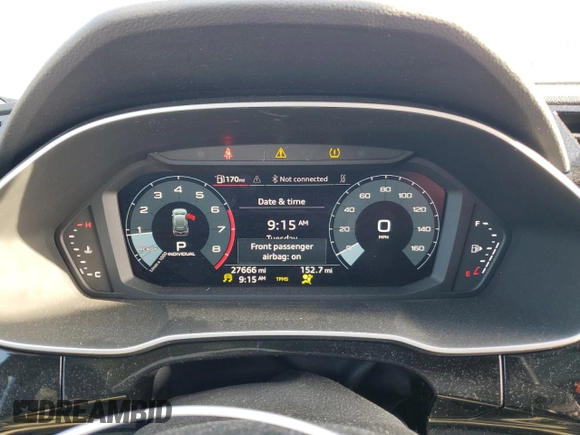 2022 Audi Q3 Premium with VIN WA1AUCF31N1001715, listed as a Copart auction lot 51365625 with 27,666 mi miles and Non repairable. Bid and sale history available at DreamBid. Image 9.