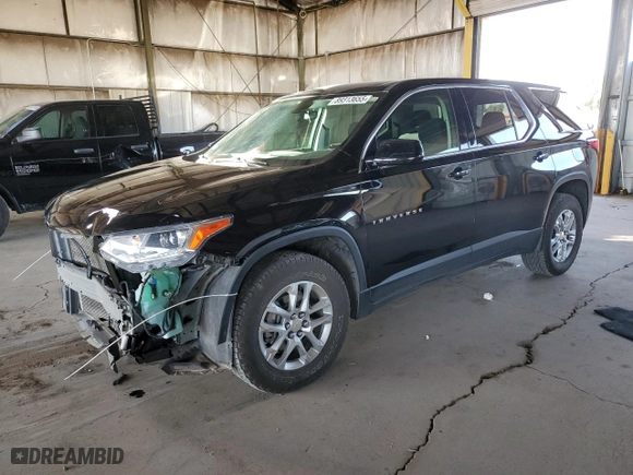 2020 Chevrolet Traverse LS with VIN 1GNERFKW8LJ165977, listed as a Copart auction lot 89313655 with 55,226 mi miles and Salvage Title. Bid and sale history available at carsss.com. Image 1.